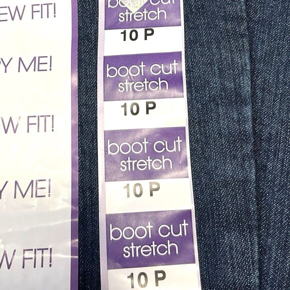 Lee Riders Bootcut Womens Jeans Sz 10P Blue Mid Rise Dark Wash 5-Pocket Stretch - Picture 11 of 15